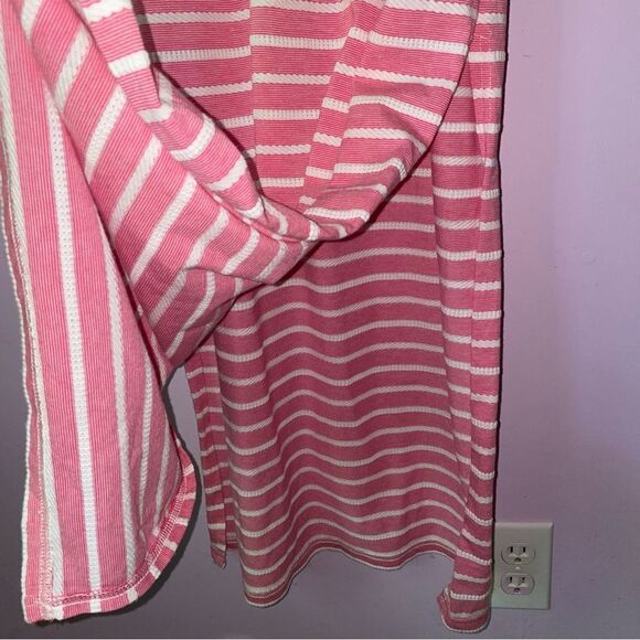 Sail to Sable Size L Jetting to Jetties Maxi Dress Pink White Preppy Coastal - Picture 5 of 9